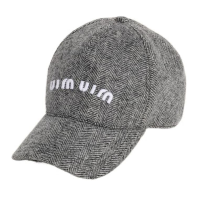 【代購】MIU MIU Fabric Baseball Caps Women's Gray
