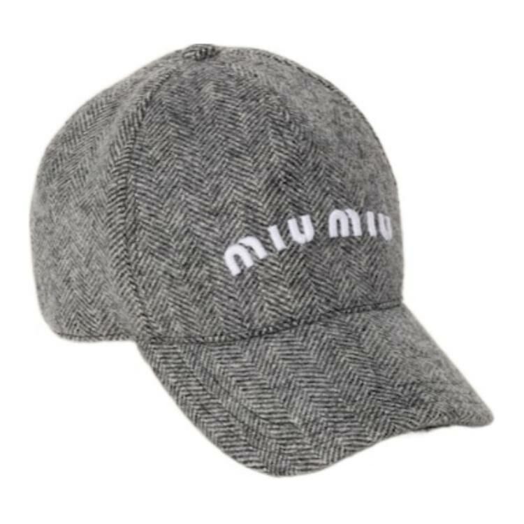 【代購】MIU MIU Fabric Baseball Caps Women's Gray