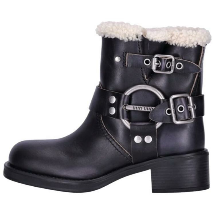【代購】MIU MIU Ankle Boots Women's Black