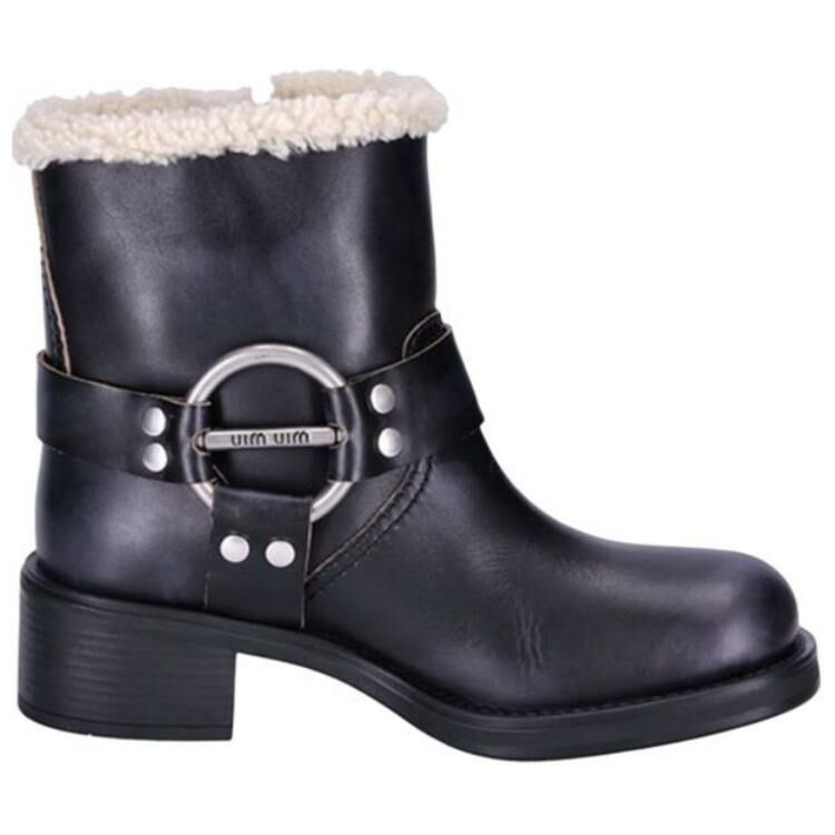 【代購】MIU MIU Ankle Boots Women's Black