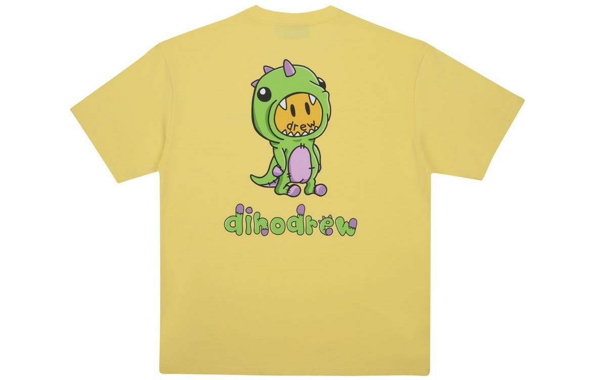 【代購】Drew House Dinosaur Series T-Shirts Men Light Yellow