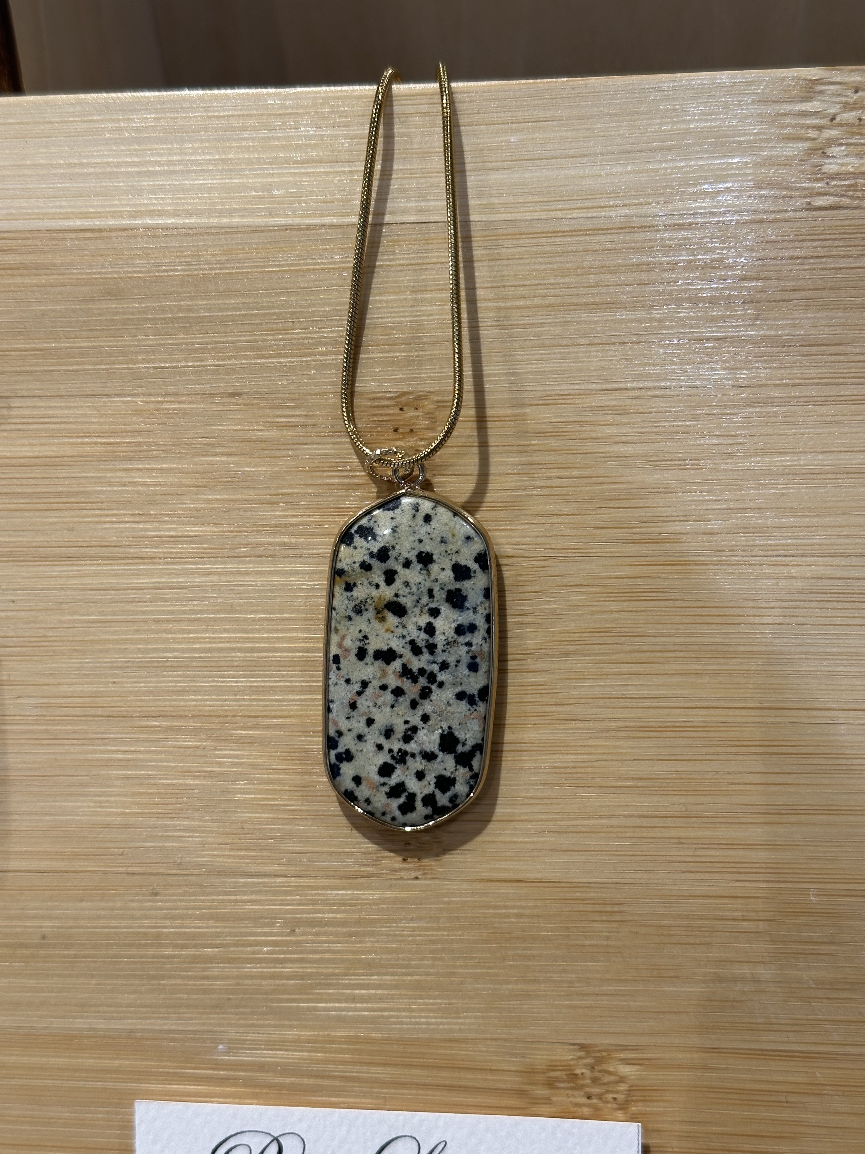 [Big Land] 碧玉不銹鋼項鍊 | NO.323