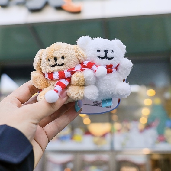 MALTESE 線條小狗 圍圍巾 貼貼 吊飾 鑰匙圈 / 預購