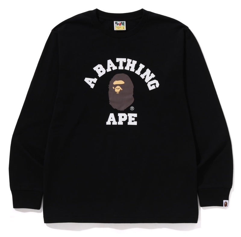 2025SS A BATHING APE BAPE COLLEGE LS TEE 大學 LOGO 字體 長T 現貨 1L30111013
