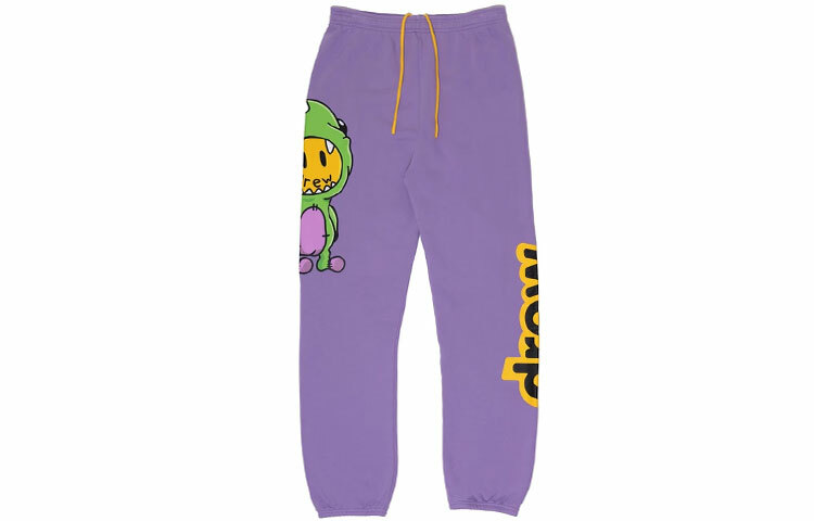 【代購】Drew House Dinosaur Series Knitted Sweatpants Unisex Lavender