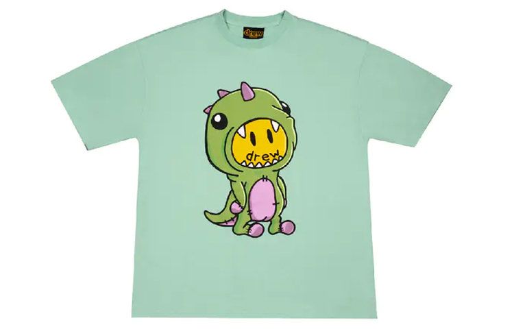【代購】Drew House Dinosaur Series T-Shirts Unisex Mint Green