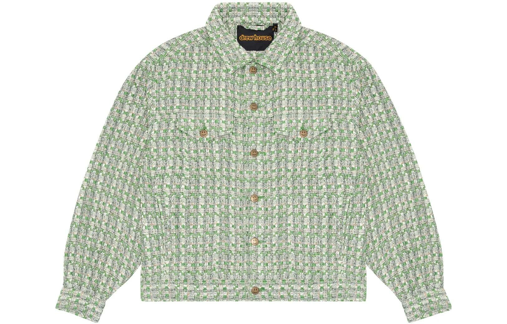 【代購】Drew House FW23 Infinite Joy Boucle Trucker Jacket Green Jacket Unisex Green