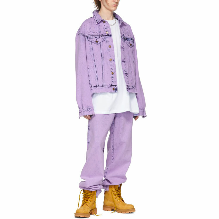 【代購】Drew House Letter Logo Series Denim Jackets Men Purple