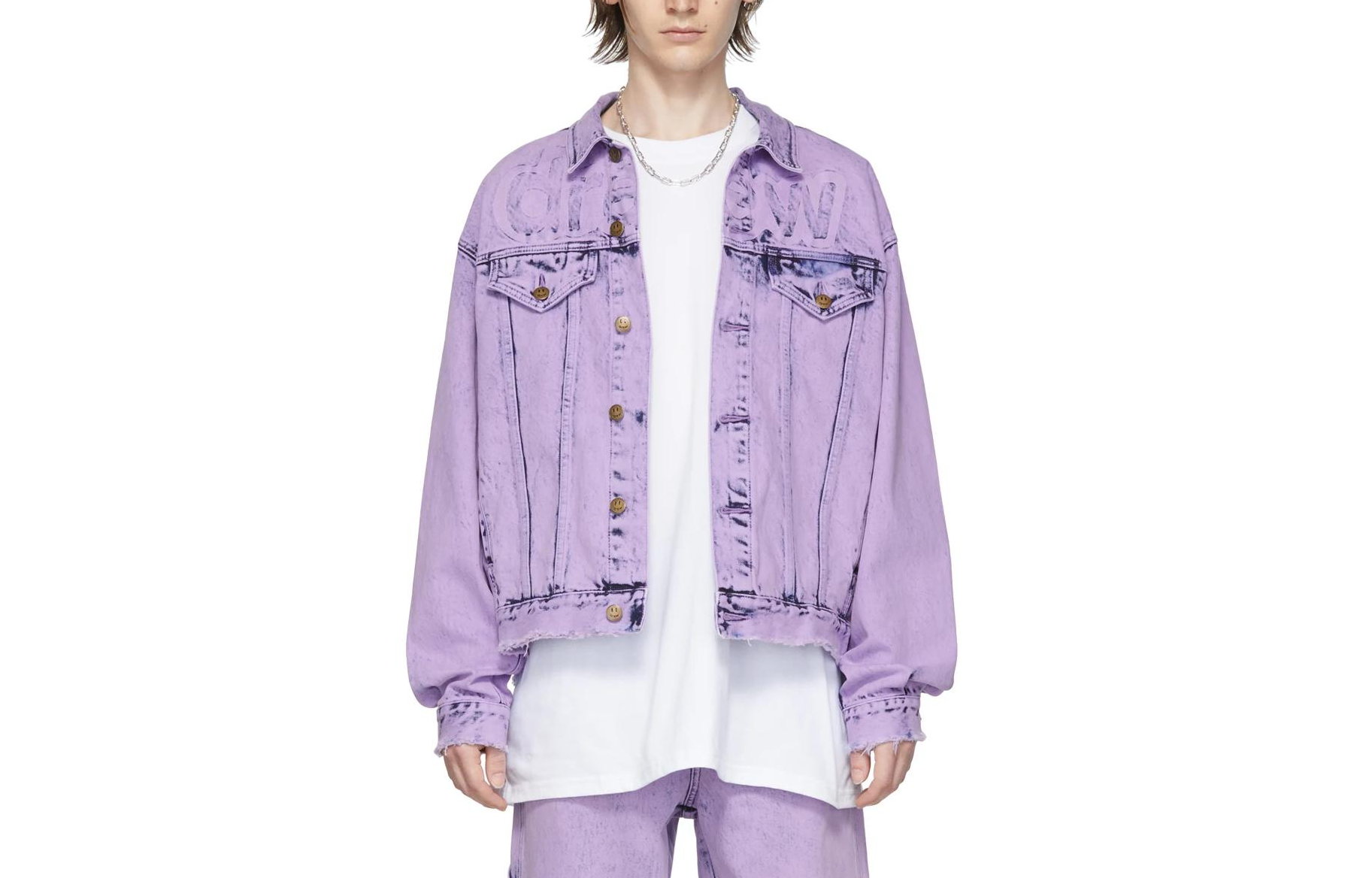 【代購】Drew House Letter Logo Series Denim Jackets Men Purple