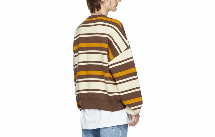 【代購】Drew House Letter Logo Series Knitwear Unisex Brown Stripes