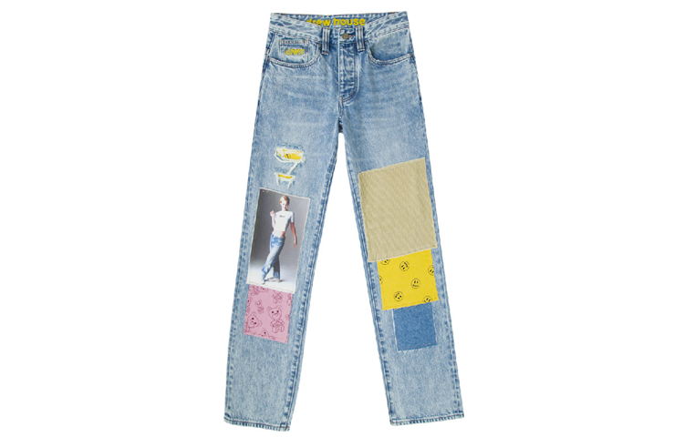 【代購】Drew House Smiley Collection Jeans Unisex Vintage Washed Blue