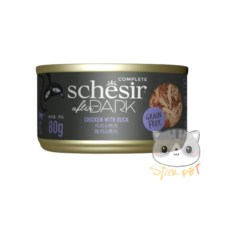 Schesir After Dark Chicken & Duck Cat Canned 80g