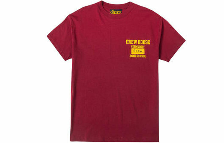 【代購】Drew House Letter Logo Series T-Shirts Unisex Burgundy Burgundy