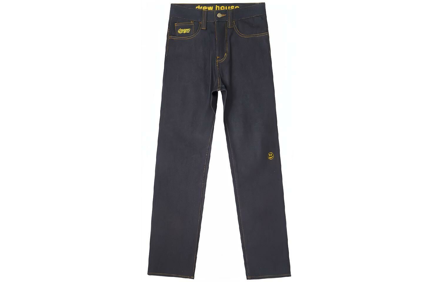 【代購】Drew House Letter Logo Series Jeans Unisex Vintage Dark Blue