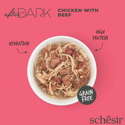 Schesir After Dark Chicken & Beef Cat Canned 80g
