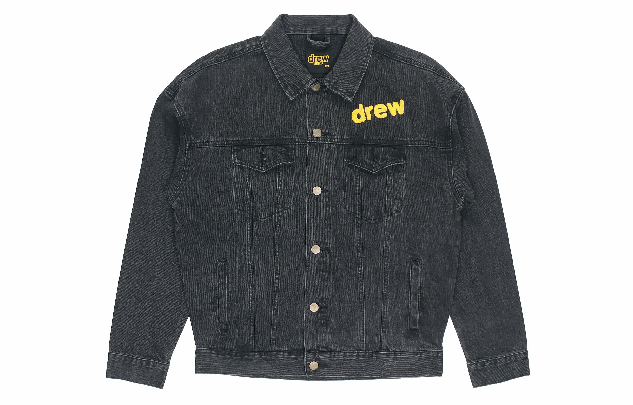 【代購】Drew House Smiley Collection Denim Jackets Unisex Black