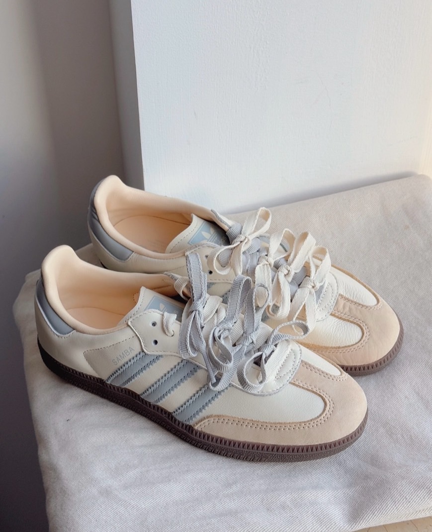 Adidas Originals Samba OG "Cream White" 海鹽起司 灰藍 奶油色 休閒鞋 JH7299