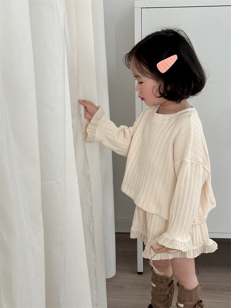 草莓奶昔Q邊套裝 ˚. ୭     ＊上衣+短褲