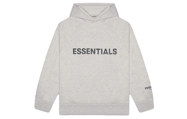 【代購】Fear Of God Essentials 3D Silicon Applique Pullover Hoodie Oatmeal Heather