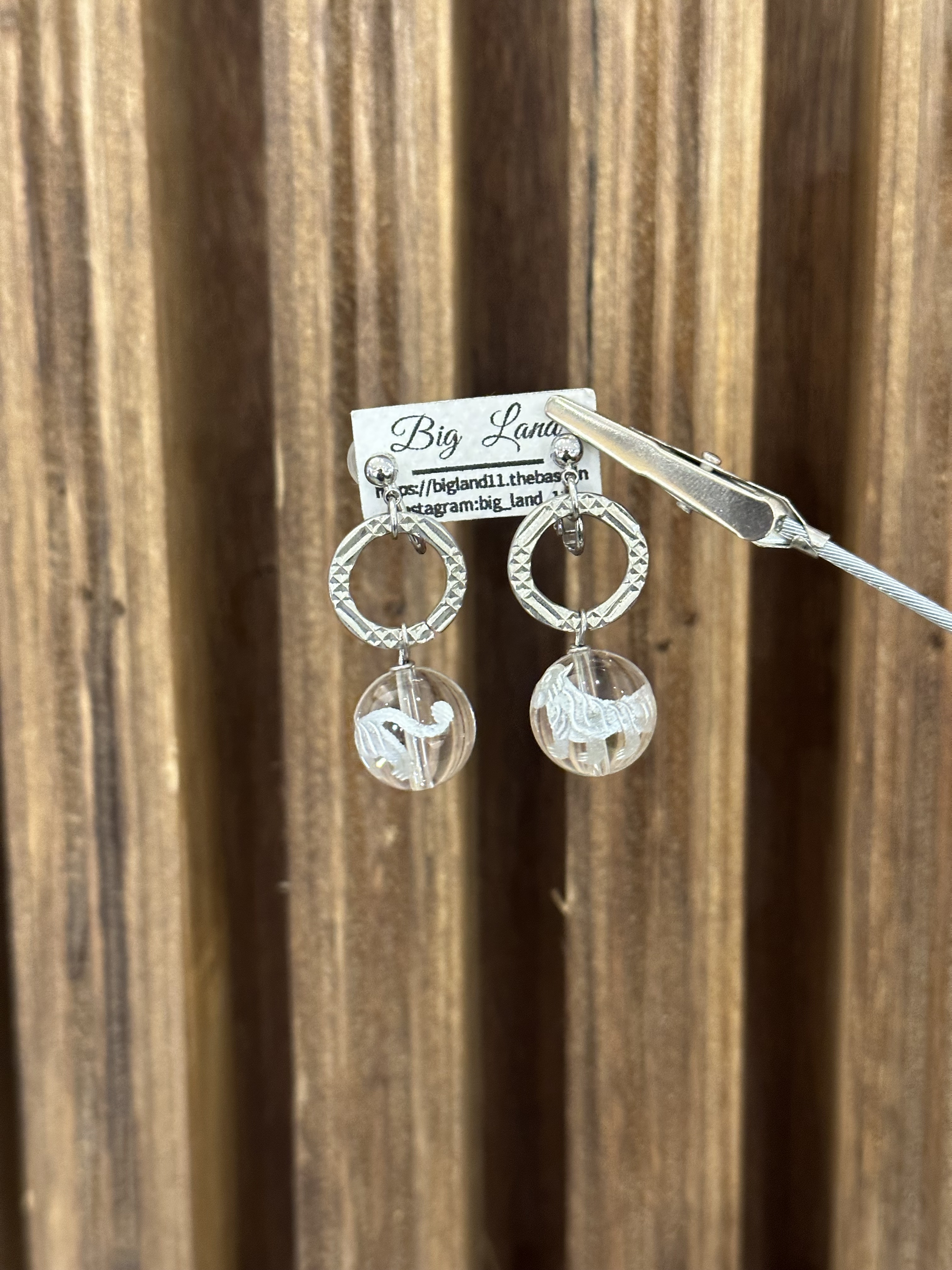 [Big Land] 老虎水晶耳環 | NO.238