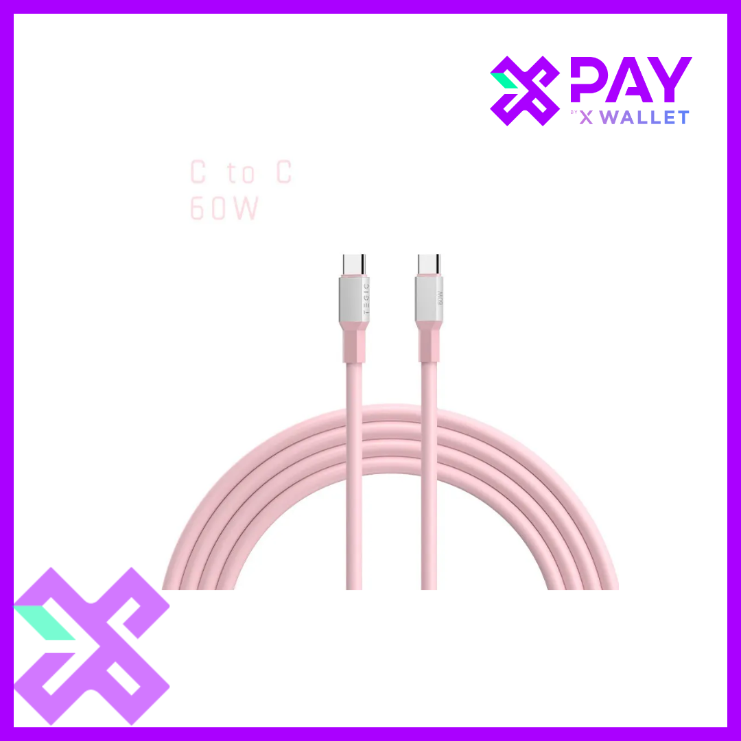 [Xpay優惠] TEGIC Silicone Cable 數據線   粉紅色 1米