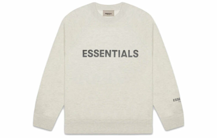 【代購】Fear Of God Essentials 3D Silicon Applique Crewneck Oatmeal Heather