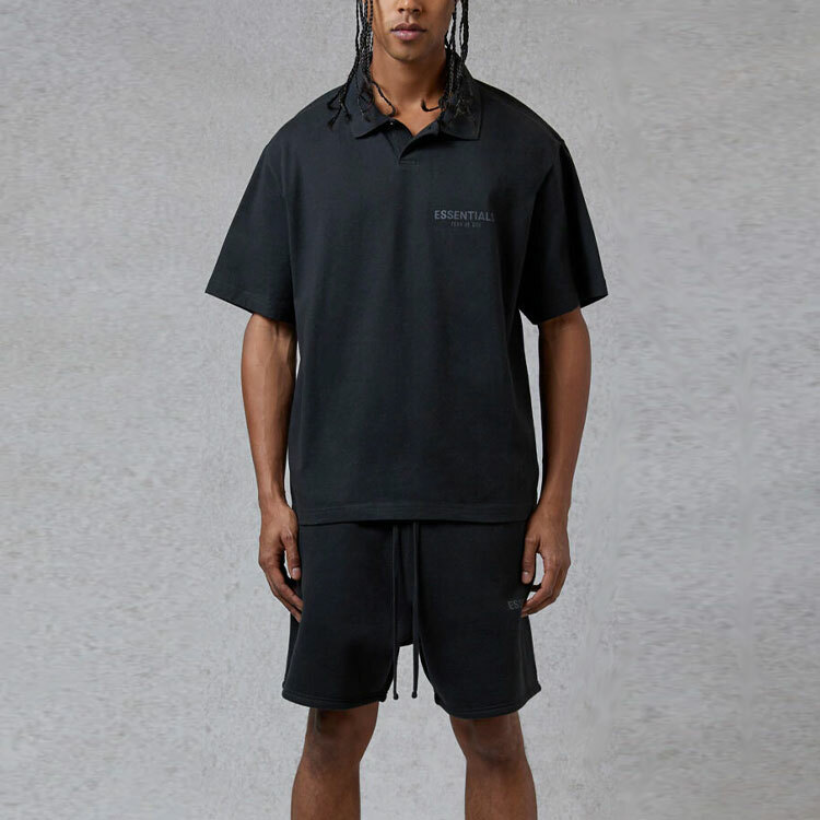 【代購】Fear Of God Essentials Short Sleeve Boxy Polo Weathered Black