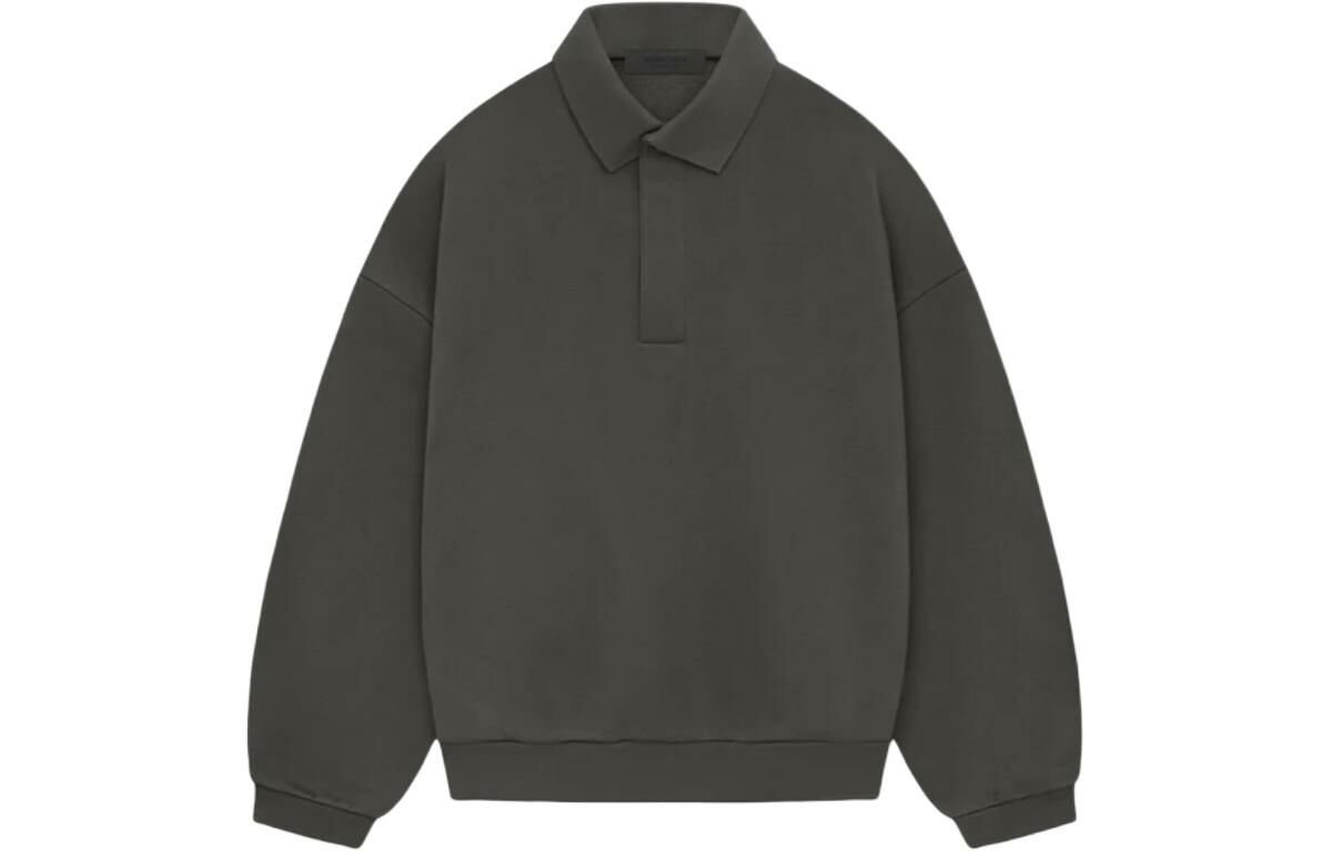 【代購】Fear Of God Essentials SS24 Longsleeve Polo Shirt Men's Ink Black