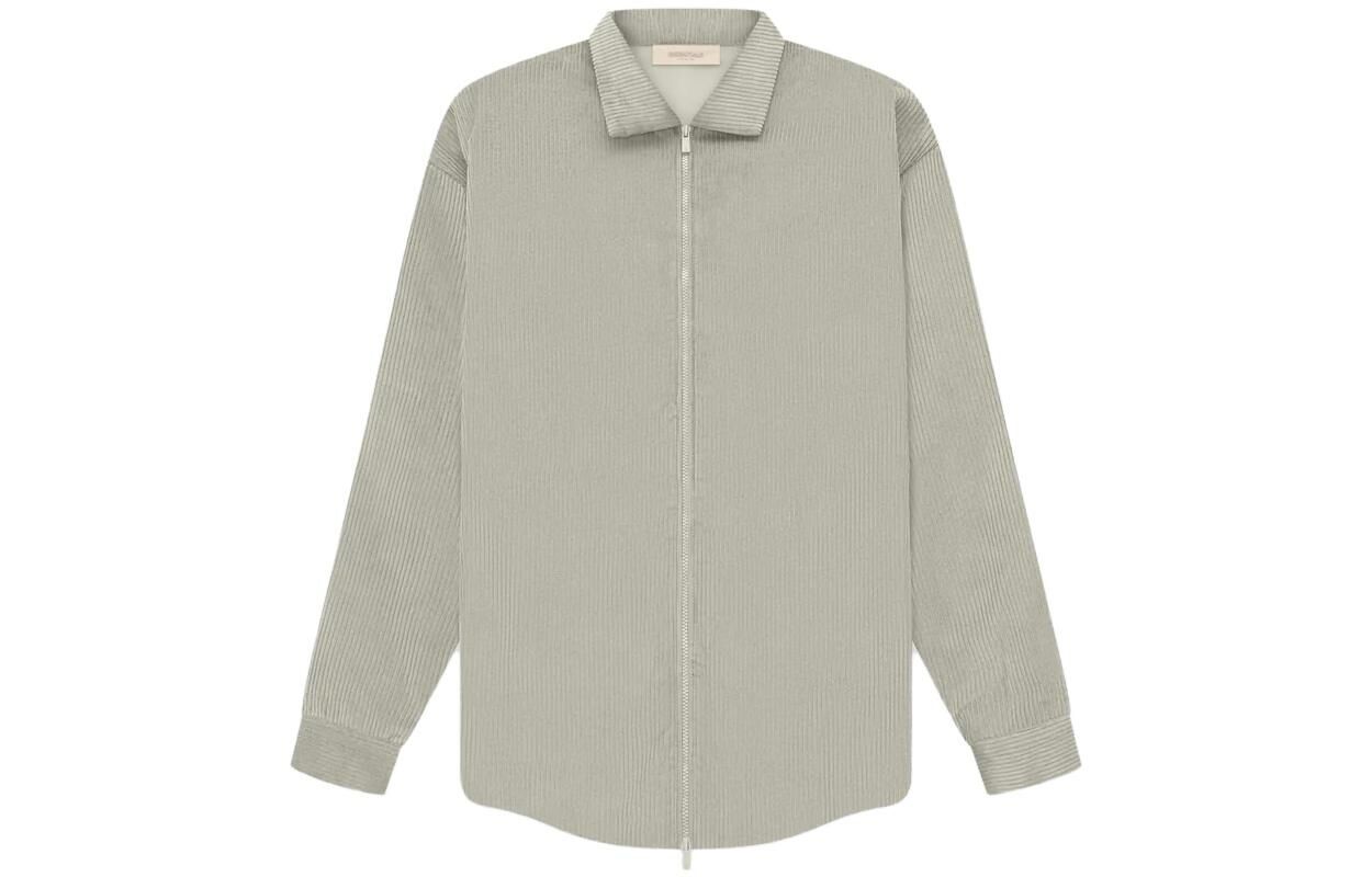 【代購】Fear Of God Essentials SS23 Corduroy Shirt Jacket Seal Jackets Coats Men's Seal Gray