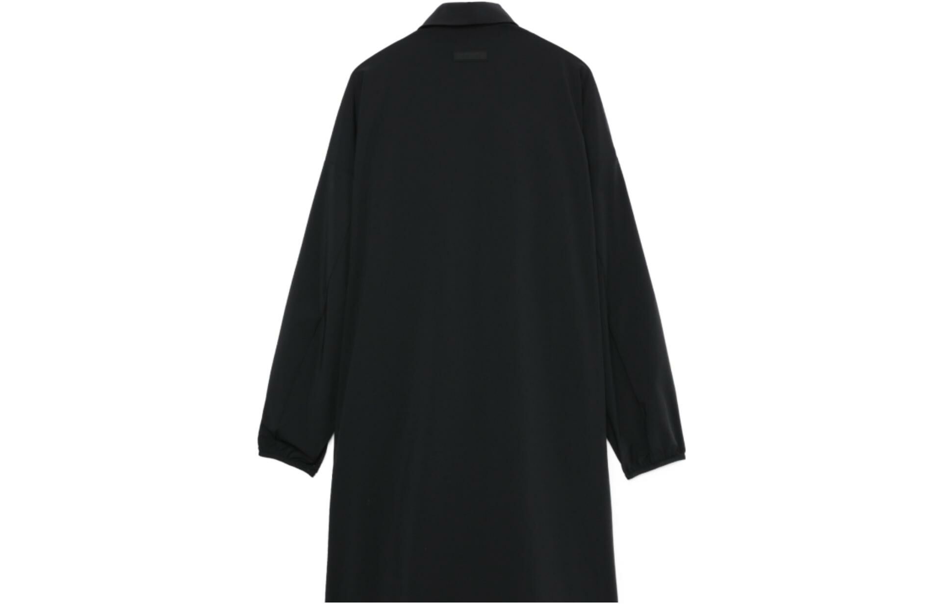 【代購】Fear Of God Essentials SS24 Drop2 Car Coat Trench Coat Men's Jet Black/Jet Black