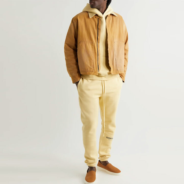 【代購】Fear Of God Essentials Mr. Porter Exclusive Straight-Leg Logo-Print Cotton-Blend Jersey Sweatpants