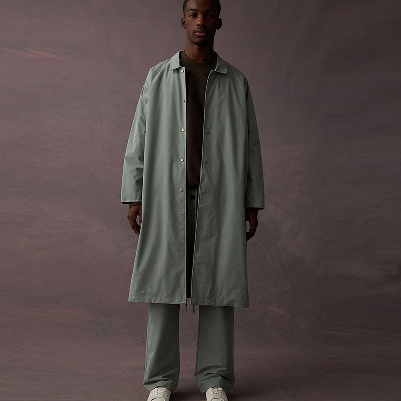 【代購】Fear Of God Essentials Drop2 SS23 Trench Coats Unisex Haze Blue