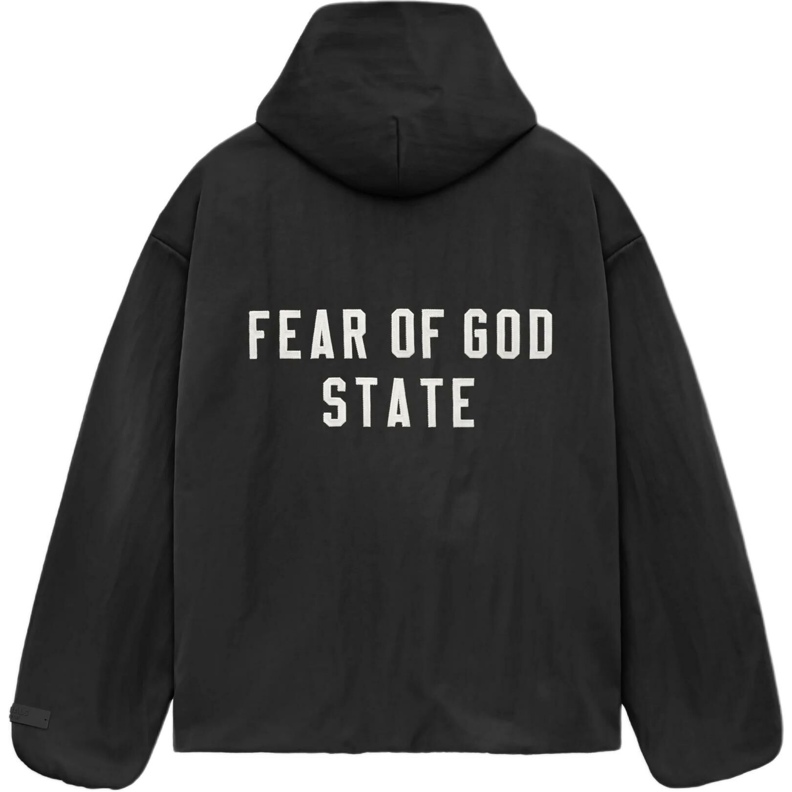 【代購】Fear Of God Essentials Textured Nylon Hooded Coaches Jacket