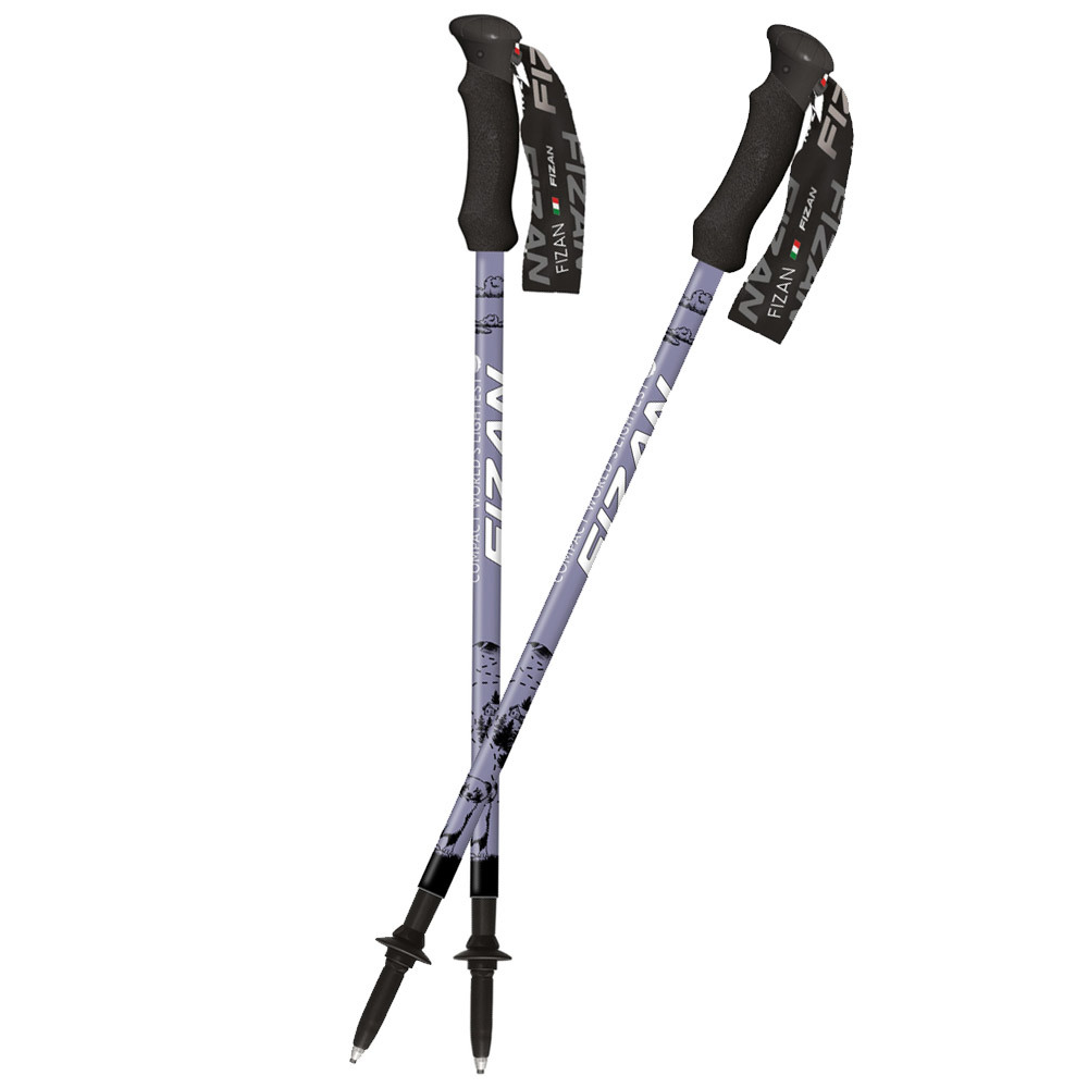 【FIZAN】超輕三節式健行登山杖2入特惠組 雪山紫 / FZS23.7102.TSP