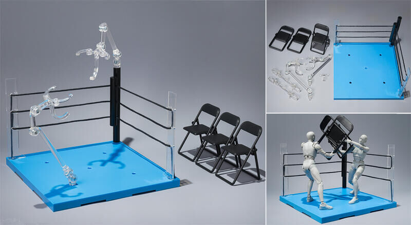 BANDAI 代理版 魂STAGE ACT 摔角擂台(Neutral corner)&摺椅套裝