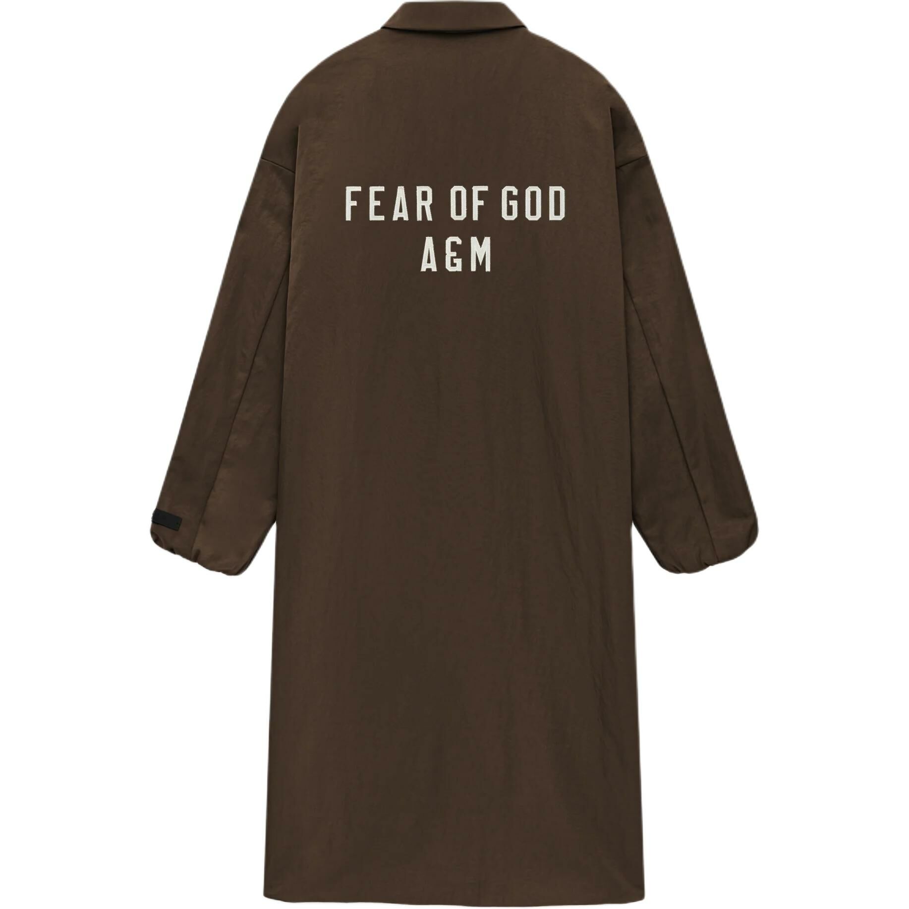 【代購】Fear Of God Essentials Trench Coats Men Ebony Brown