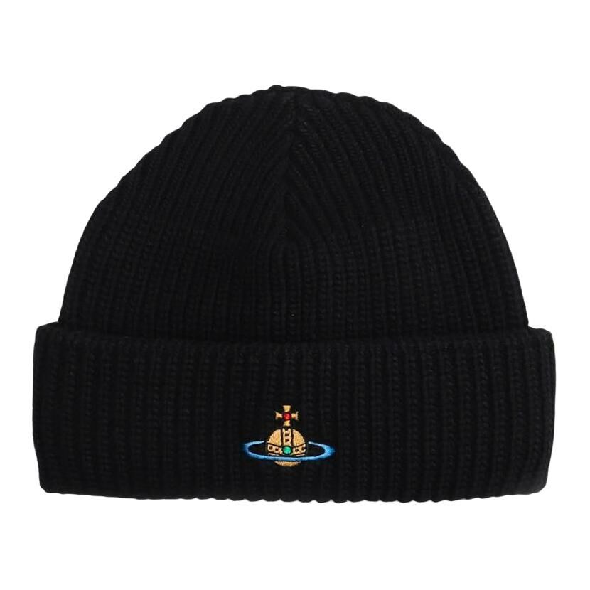 【代購】Vivienne Westwood Orb Embroidered Knitted Beanie
