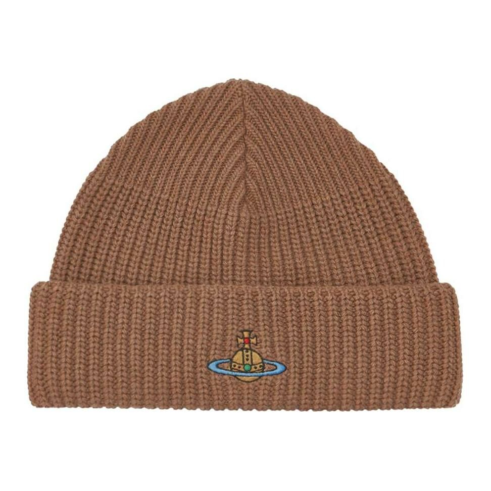 【代購】Vivienne Westwood Knitted Fabric Beanies Women's Dark Brown