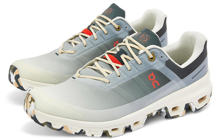 【代購】On x LOEWE Cloudventure Wear-Resistant Low-Top Sports Casual Shoes Unisex Gray White