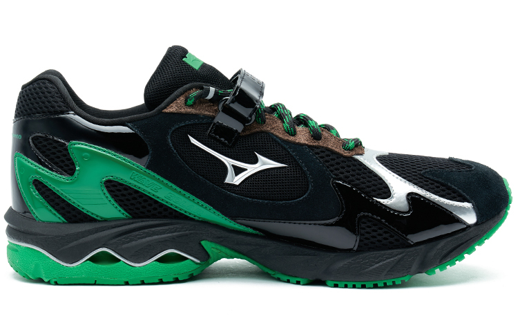【代購】Mizuno X Randomevent Wave Rider 1 'Black Green Silver'