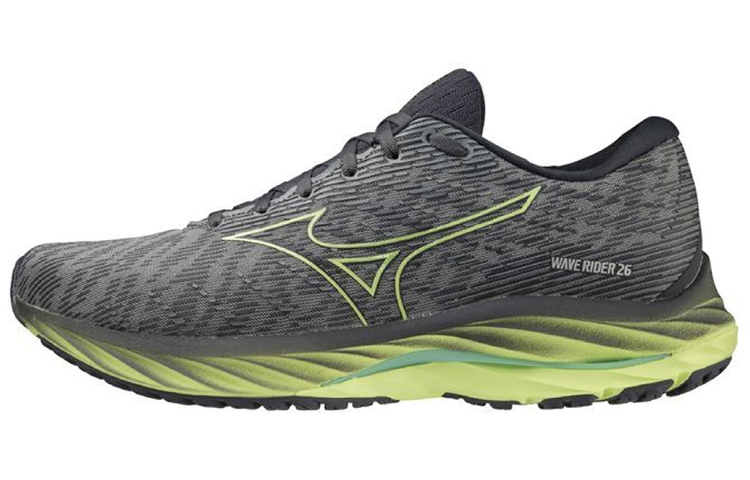 【代購】Mizuno Wave Rider 26 'Grey Volt Green'