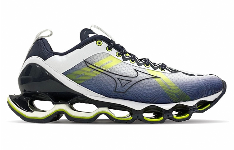【代購】Mizuno Wave X 10 Shock Absorption Non-Slip Wear-resistant Low Tops White Green 'Black Yellow Blue'