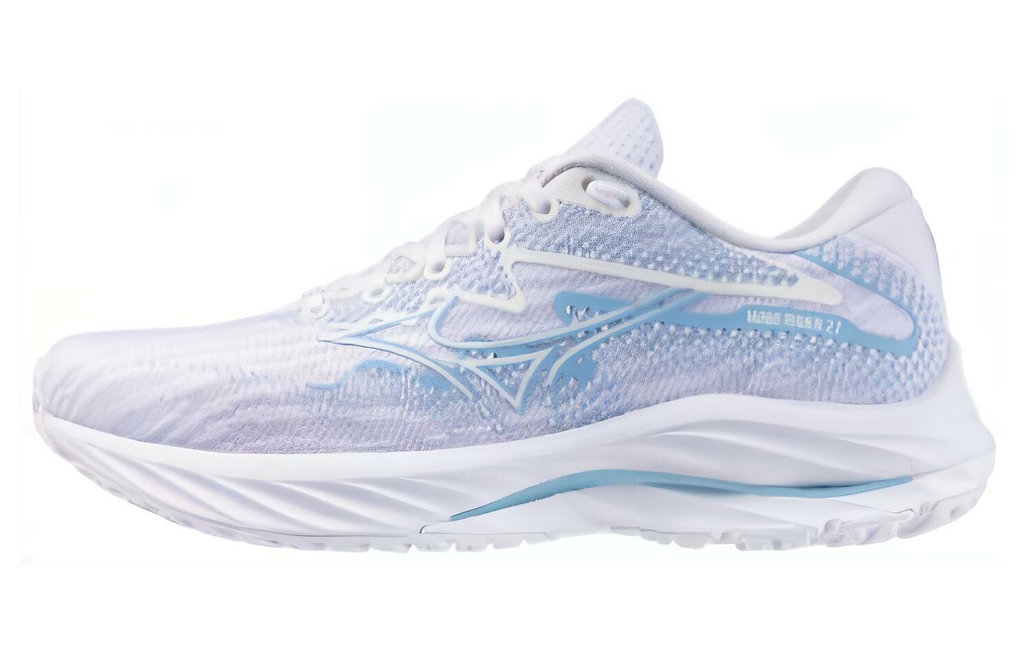【代購】Wave Rider 27 Women's Mizuno Super Wide 'White Cerulean' Women's