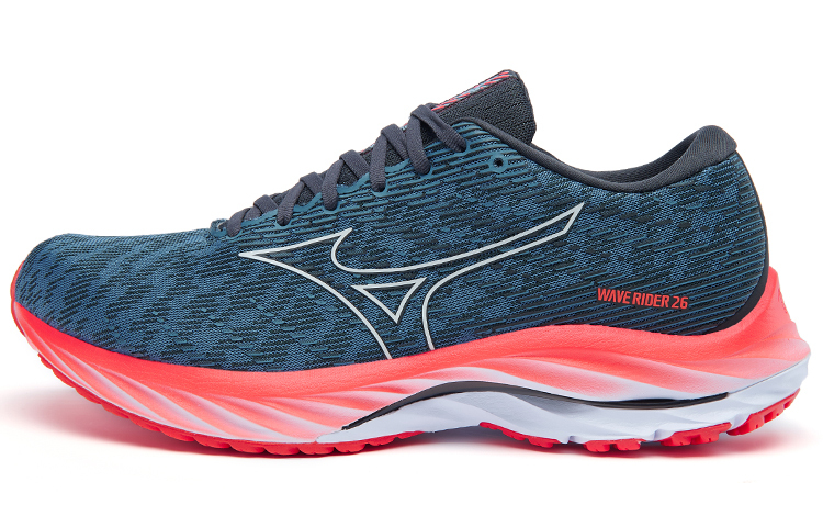 【代購】Mizuno Wave Rider 26 'Navy Teal Bright Orange'