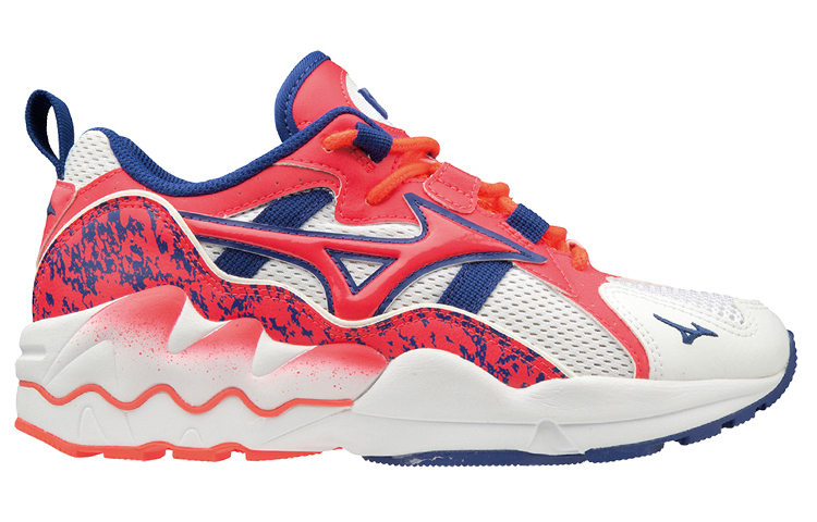 【代購】Mizuno Wave Rider 1 Cushioning Anti-Slip Wear-Resistant Breathability Low-Top Casual Shoes Women's White Rose Pink