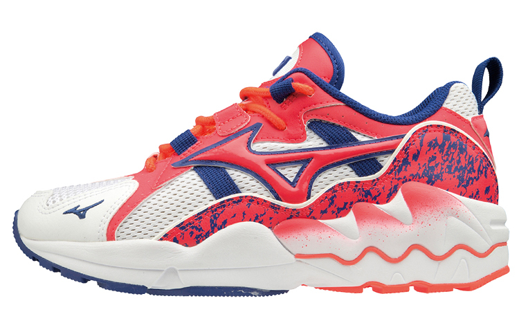 【代購】Mizuno Wave Rider 1 Cushioning Anti-Slip Wear-Resistant Breathability Low-Top Casual Shoes Women's White Rose Pink