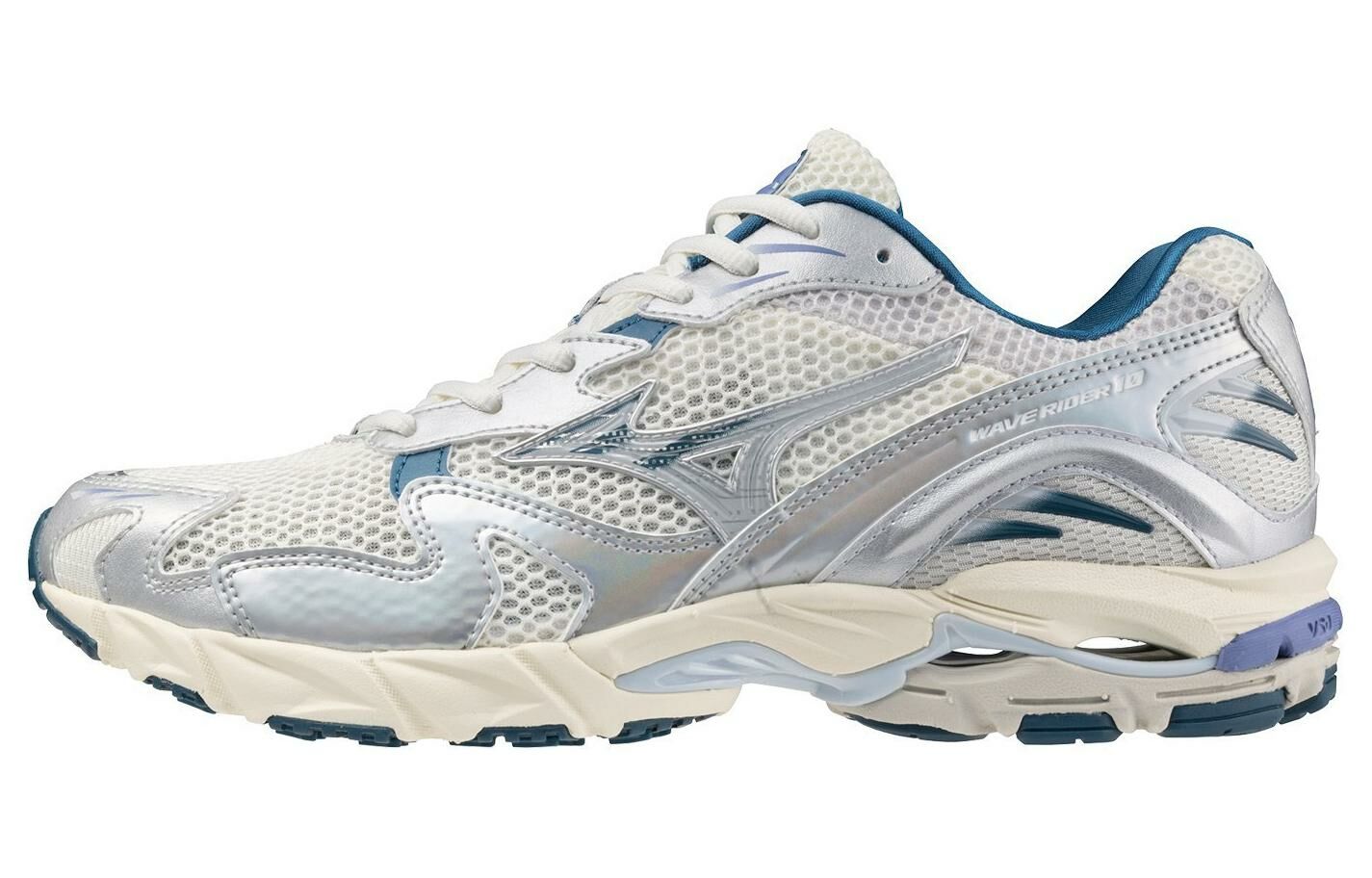 【代購】Mizuno Wave Rider 10 White Silver Blue