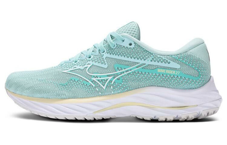 【代購】Mizuno Women's Wave Rider 27 Super Wide 'Light Green White'