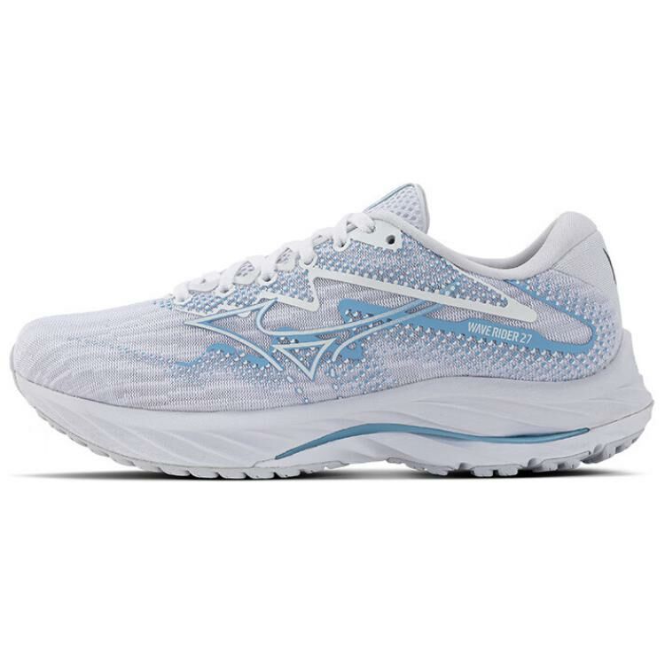 【代購】Mizuno Wave Rider 27 Running Shoes Women's Low-Top White/Blue