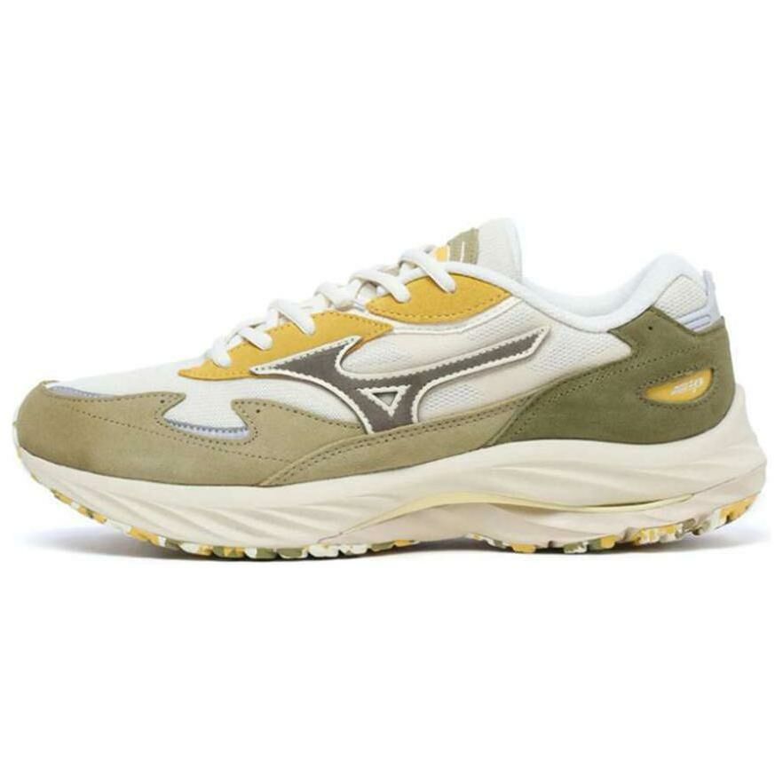 【代購】Mizuno Wave Rider Beta Anti-Slip Wear-Resistant Low-Top Casual Shoes Unisex Milk Brown White
